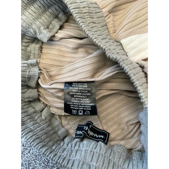 EUC Maniere De Voir Tonal Ribbed Colorblock Knit Shorts Size UK 8 US Small - Picture 10 of 11